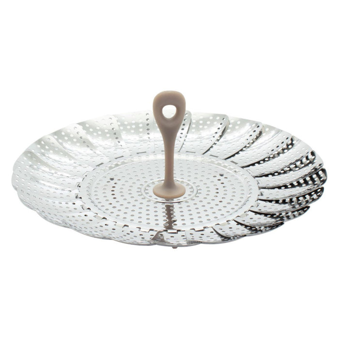 Set di 4 Cestelli Cuocivapore 28 Cm Acciaio Con Piedini E Pomolo In Nylon