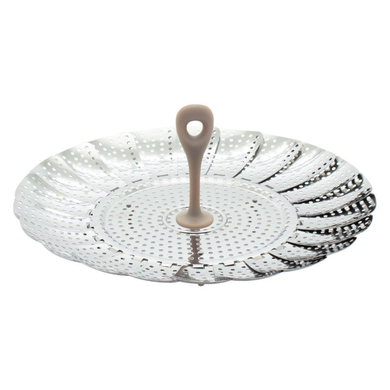 Set di 4 Cestelli Cuocivapore 28 Cm Acciaio Con Piedini E Pomolo In Nylon