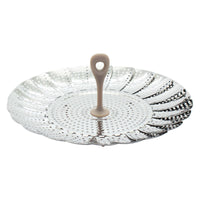 Set di 4 Cestelli Cuocivapore 28 Cm Acciaio Con Piedini E Pomolo In Nylon