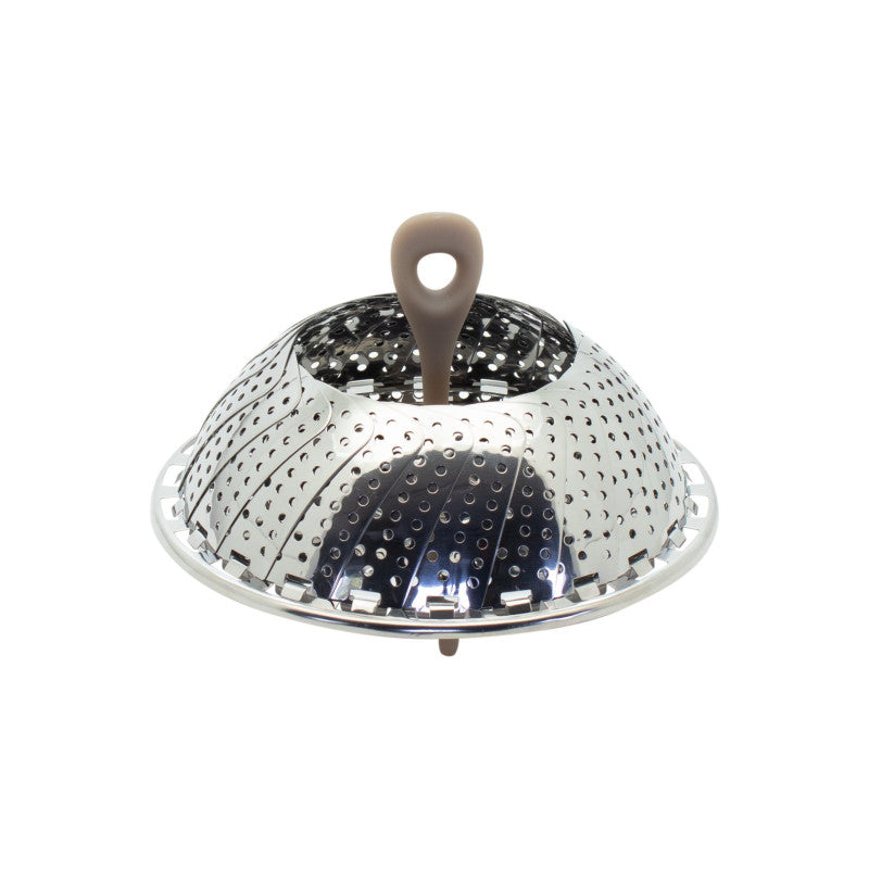 Set di 4 Cestelli Cuocivapore 28 Cm Acciaio Con Piedini E Pomolo In Nylon