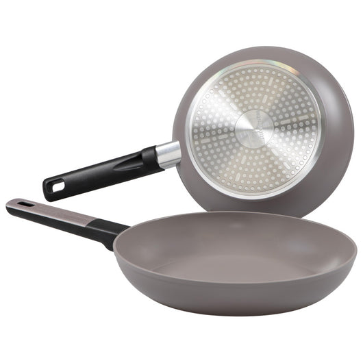 Set di 4 confezioni 2 Padelle 24/28 Mood Gray Alluminio Forgiato F induzione