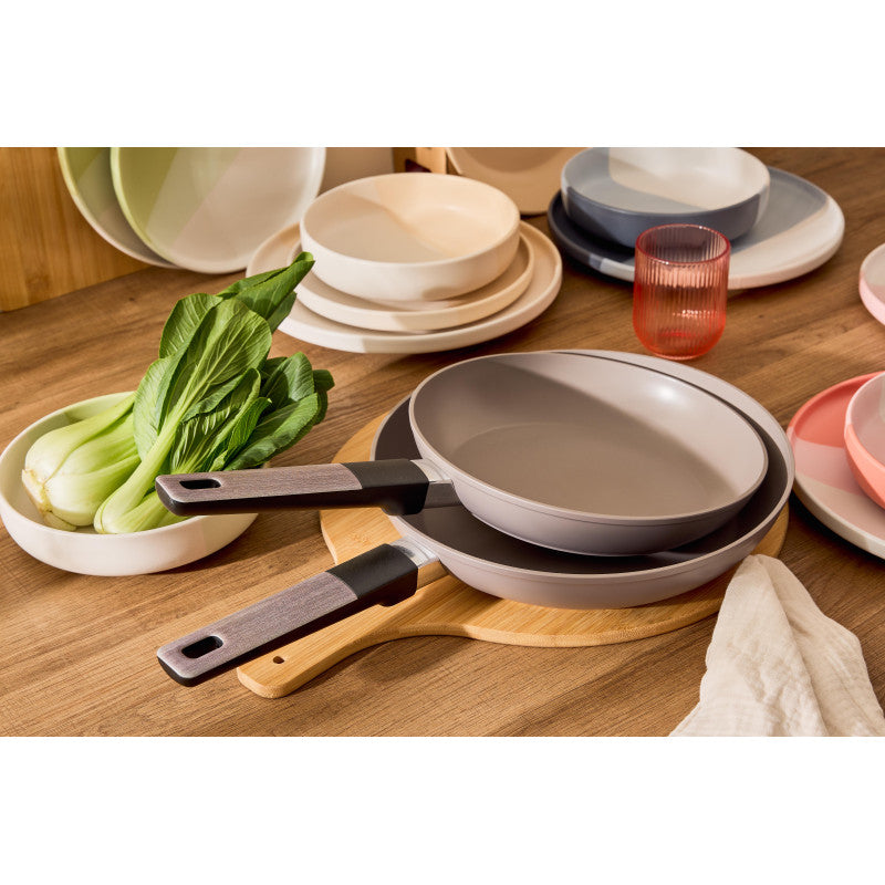 Set di 4 confezioni 2 Padelle 24/28 Mood Gray Alluminio Forgiato F induzione