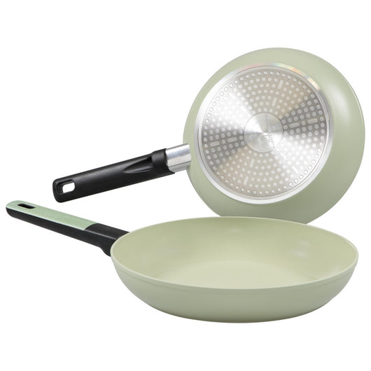 Set di 4 confezioni 2 Padelle 24/28 Mood Green Alluminio Forgiato F induzione