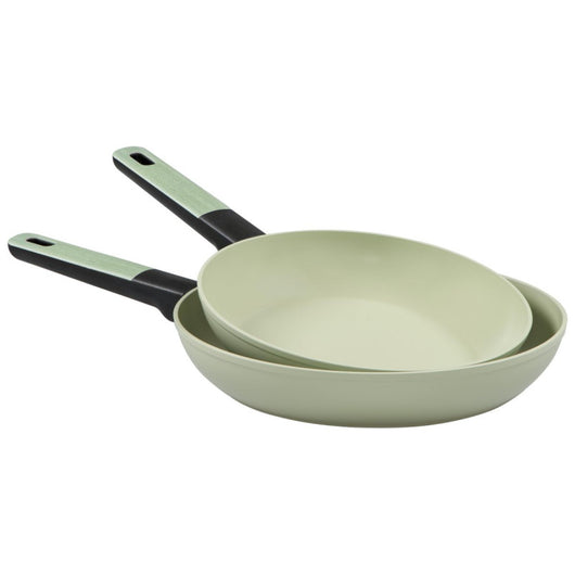 Set di 4 confezioni 2 Padelle 24/28 Mood Green Alluminio Forgiato F induzione