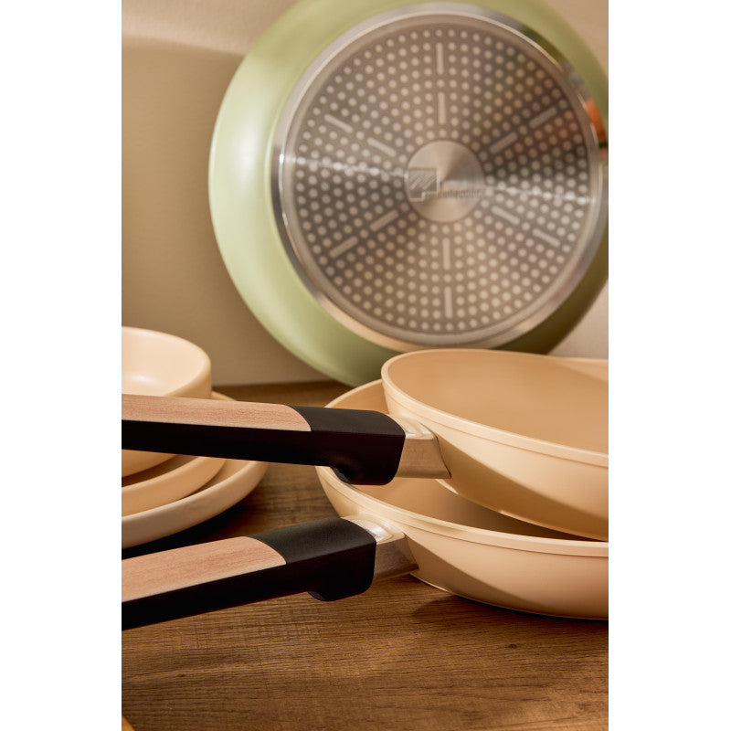 Set di 4 confezioni 2 Padelle 24/28 Mood Sand Alluminio Forgiato F induzione