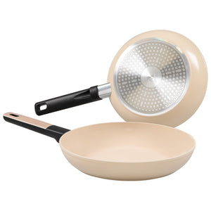 Set di 4 confezioni 2 Padelle 24/28 Mood Sand Alluminio Forgiato F induzione