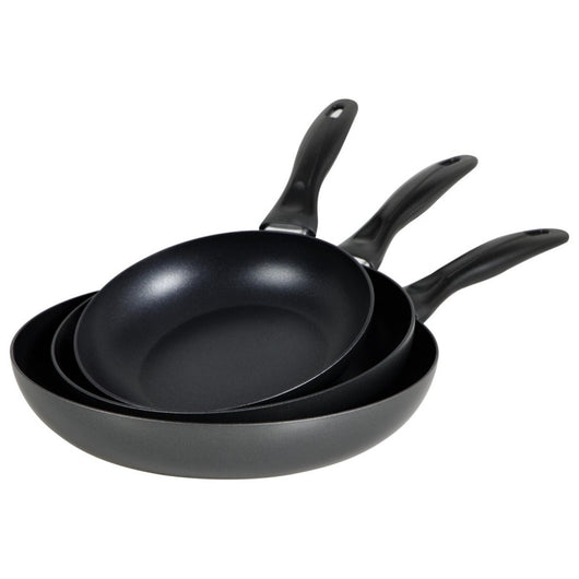 Set di 4 confezioni 3 Padelle 20-24-28 Medua Alluminio Stampato Fondo Induzione