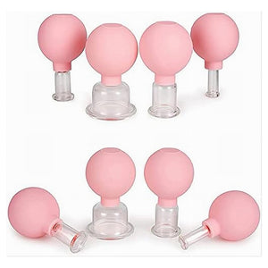 Set Di 4 Coppette Per Massaggio Facciale Sfera In Silicone Massaggiatore Schiena
