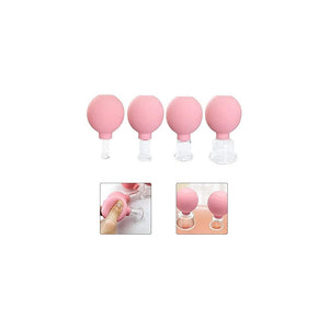 Set Di 4 Coppette Per Massaggio Facciale Sfera In Silicone Massaggiatore Schiena