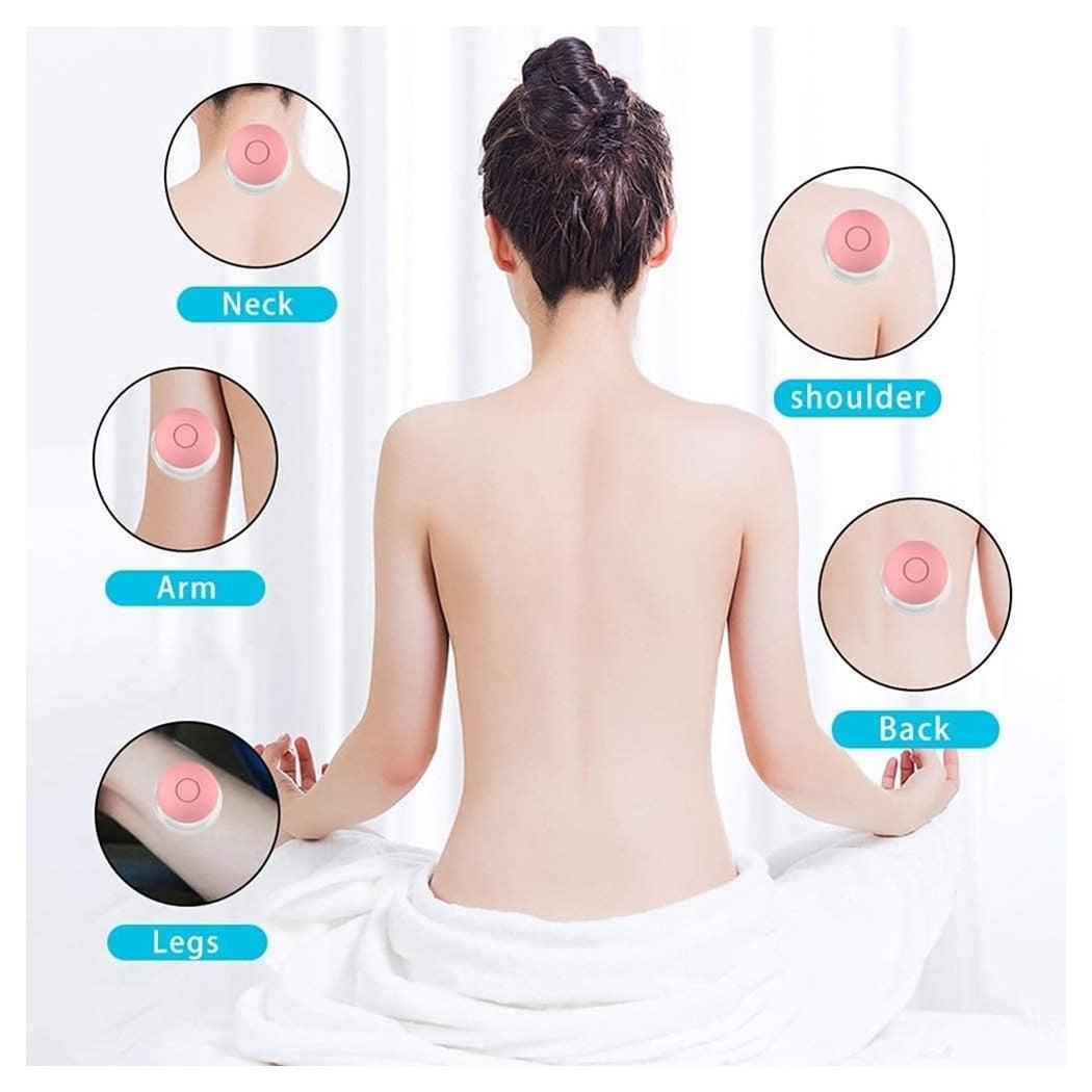 Set Di 4 Coppette Per Massaggio Facciale Sfera In Silicone Massaggiatore Schiena