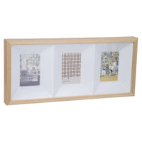 Set di 4 Cornici Portafoto Jill 3 Posti 10x15 Naturale