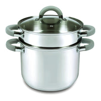 Set di 4 Cuociscola 3 Pezzi Cm 20 Inox Manici In Silicone