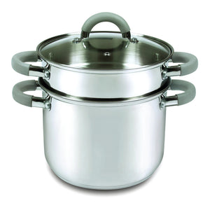 Set di 4 Cuociscola 3 Pezzi Cm 20 Inox Manici In Silicone