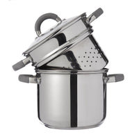 Set di 4 Cuociscola 3 Pezzi Cm 20 Inox Manici In Silicone