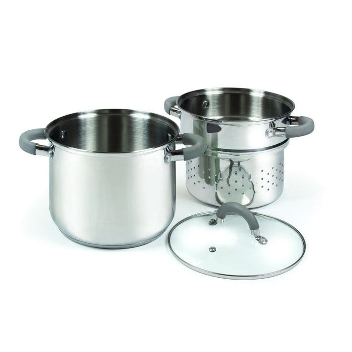 Set di 4 Cuociscola 3 Pezzi Cm 20 Inox Manici In Silicone