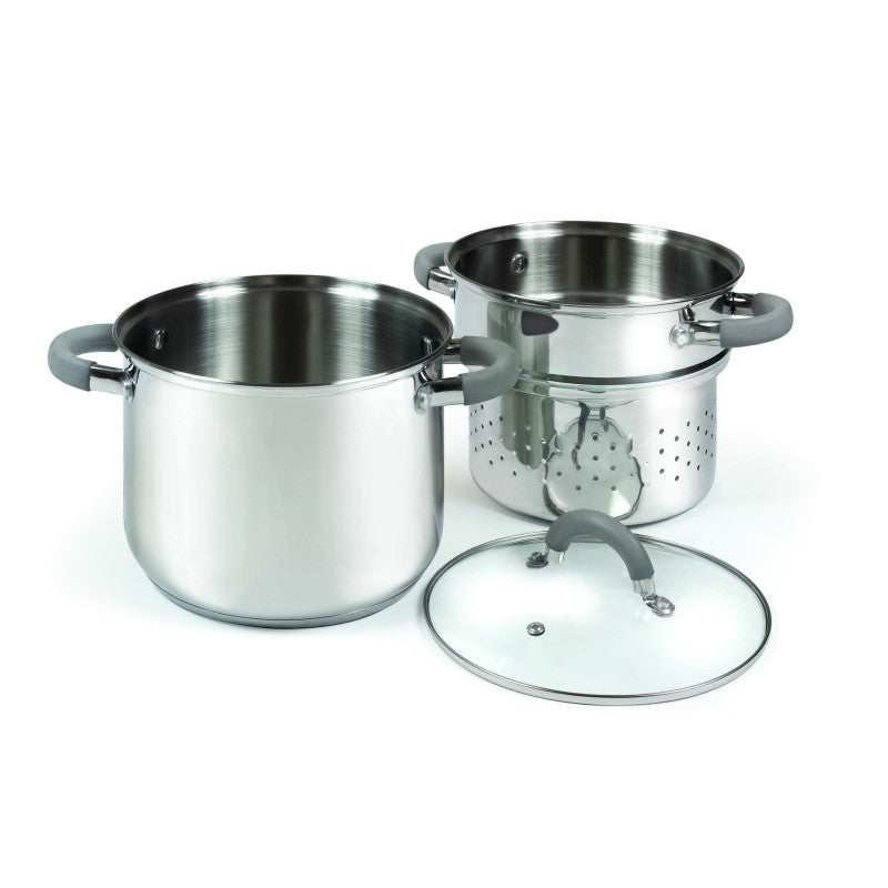 Set di 4 Cuociscola 3 Pezzi Cm 20 Inox Manici In Silicone