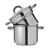 Set di 4 Cuociscola 3pz Ø 24 In Set S18/10 Con Protezioni In Silicone