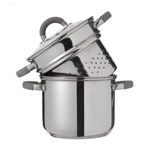 Set di 4 Cuociscola 3pz Ø 24 In Set S18/10 Con Protezioni In Silicone