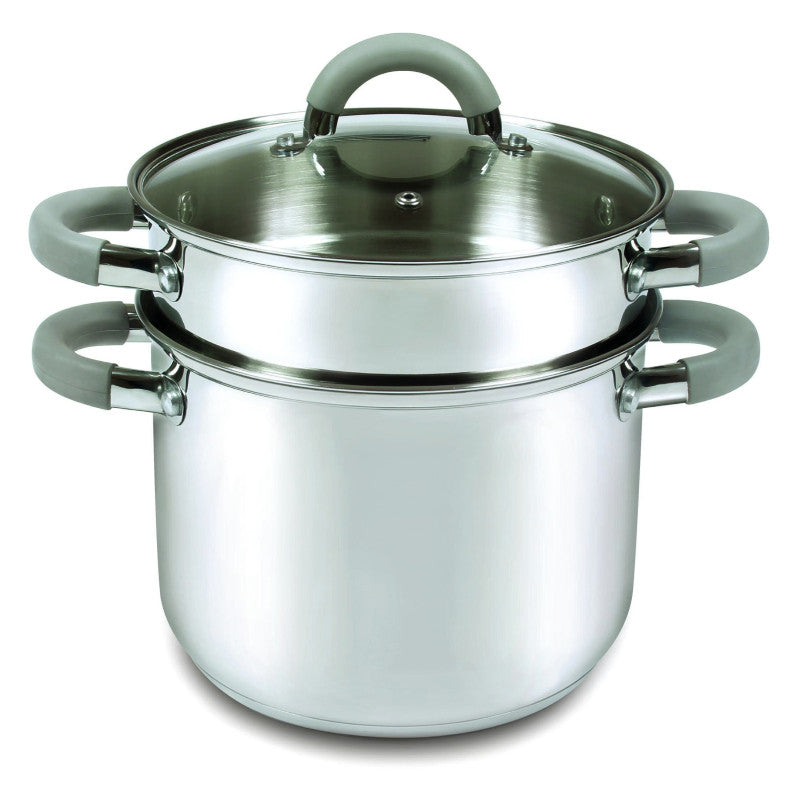 Set di 4 Cuociscola 3pz Ø 24 In Set S18/10 Con Protezioni In Silicone