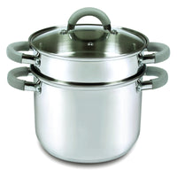 Set di 4 Cuociscola 3pz Ø 24 In Set S18/10 Con Protezioni In Silicone