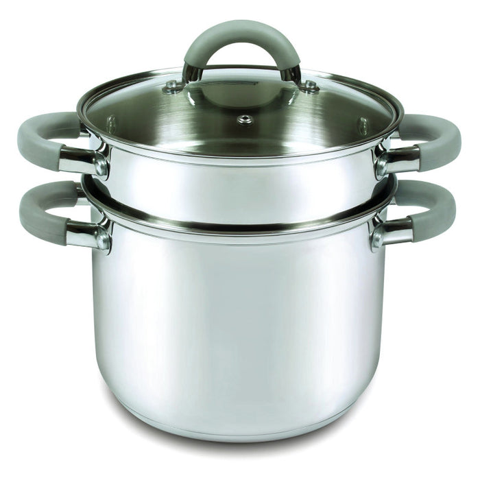 Set di 4 Cuociscola 3pz Ø 24 In Set S18/10 Con Protezioni In Silicone