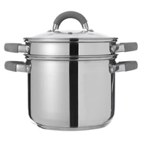 Set di 4 Cuociscola 3pz Ø 24 In Set S18/10 Con Protezioni In Silicone