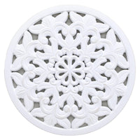 Set di 4 Decorazioni Murale Tonda Scolpita Shiva 50x2