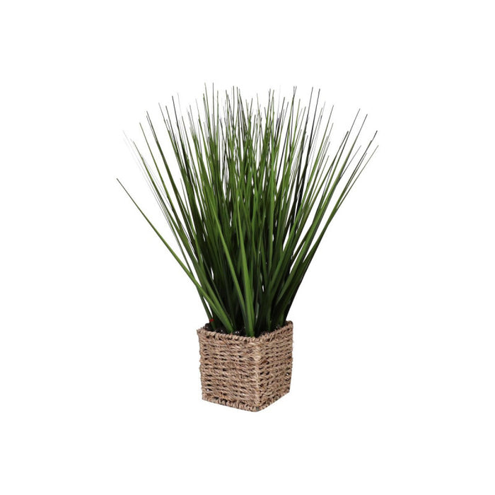 Set di 4 Erba Cipollina Artificiale Con Vaso In Corda