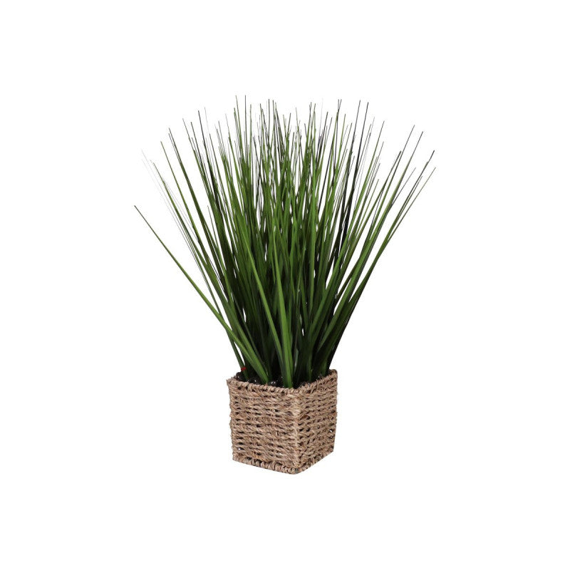Set di 4 Erba Cipollina Artificiale Con Vaso In Corda