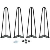 IDMarket - Set di 4 gambe a perno da 40,5 cm per tavolo di design industriale