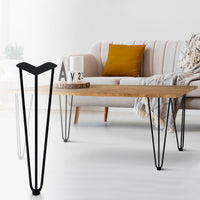 IDMarket - Set di 4 gambe a perno da 40,5 cm per tavolo di design industriale