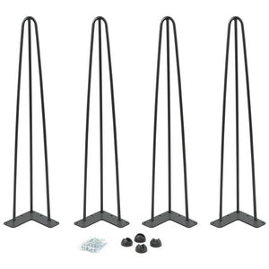 IDMarket - Set di 4 gambe a perno da 71 cm per tavolo di design industriale