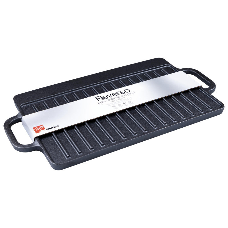 Set di 4 Griglie Rettangolare Reverso Cm39,5x20 In Ghisa