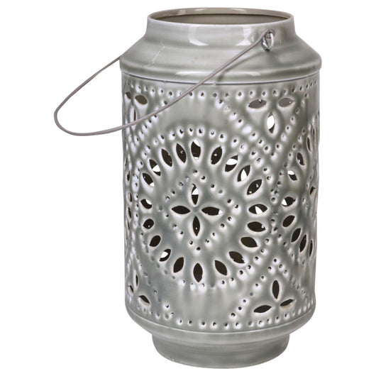 Set di 4 Lanterne Glazed Grigia 8*18*31-31225 Bmi