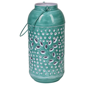 Set di 4 Lanterne Glazed Verde 14*14*29-31232 Bmi