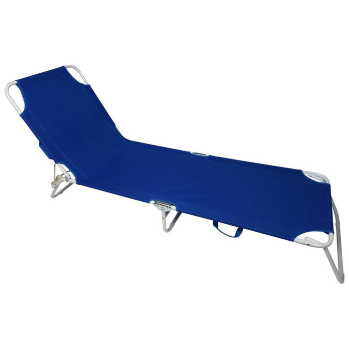 Set di 4 Lettini Acciaio Royal Blu 188x58x24