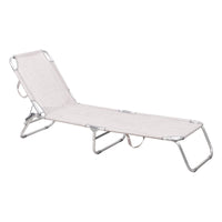 Set di 4 Lettini Alluminio Pieghevole 190x57x27 Grigio Melange