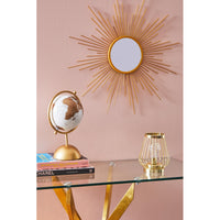 Set di 4 Mappamondi Eteria 19x16x30,5 Cm Oro/bianco