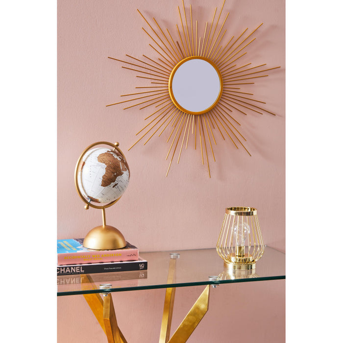 Set di 4 Mappamondi Eteria 19x16x30,5 Cm Oro/bianco