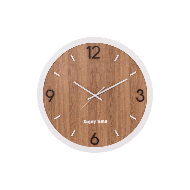 Set di 4 Orologi Da Parete In Mdf Byske ø50 Cm Bianco/naturale