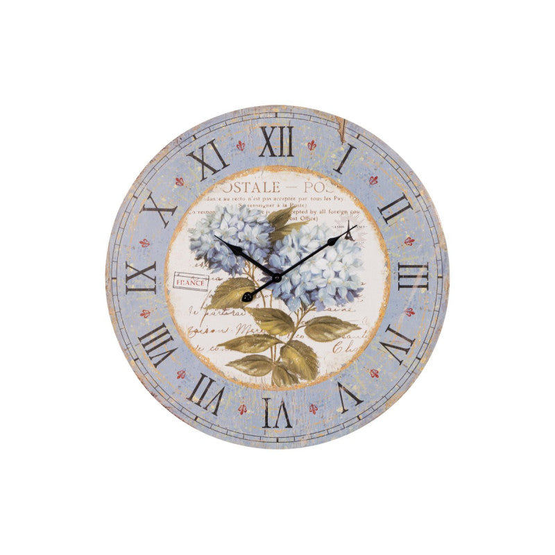 Set di 4 Orologi Da Parete In Mdf Frejus ø58 Cm Azzurro/bianco