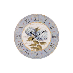 Set di 4 Orologi Da Parete In Mdf Frejus ø58 Cm Azzurro/bianco