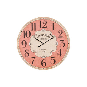 Set di 4 Orologi Da Parete In Mdf Portobello ø58 Cm Rosa/naturale