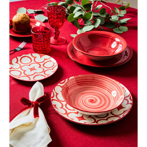 Set di 4 Piante Ficus Sintetica Real Touch H110cm Verde In Vaso Plastica