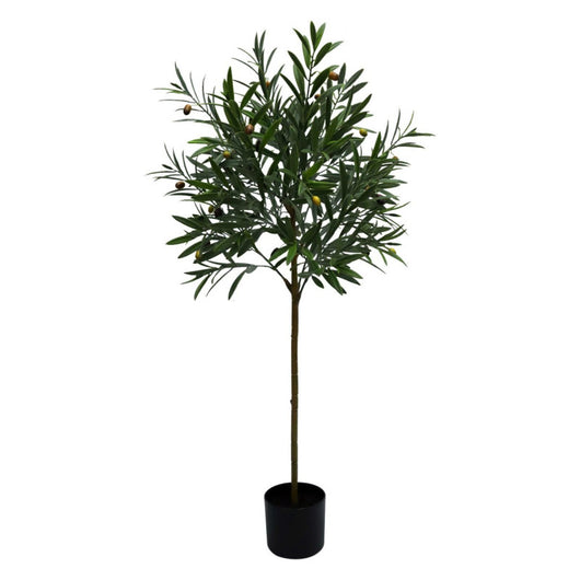 Set di 4 Piante Olivo Sintetico H120cm In Vaso Plastica