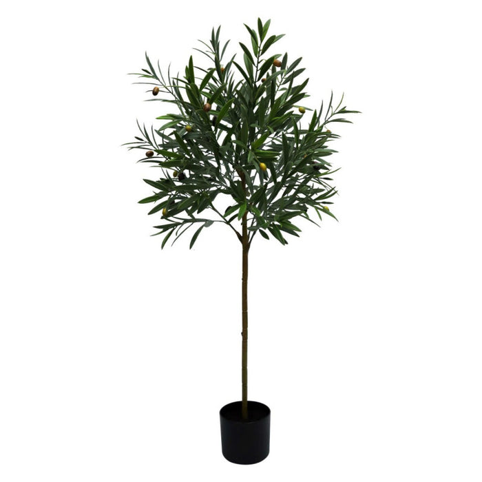 Set di 4 Piante Olivo Sintetico H120cm In Vaso Plastica
