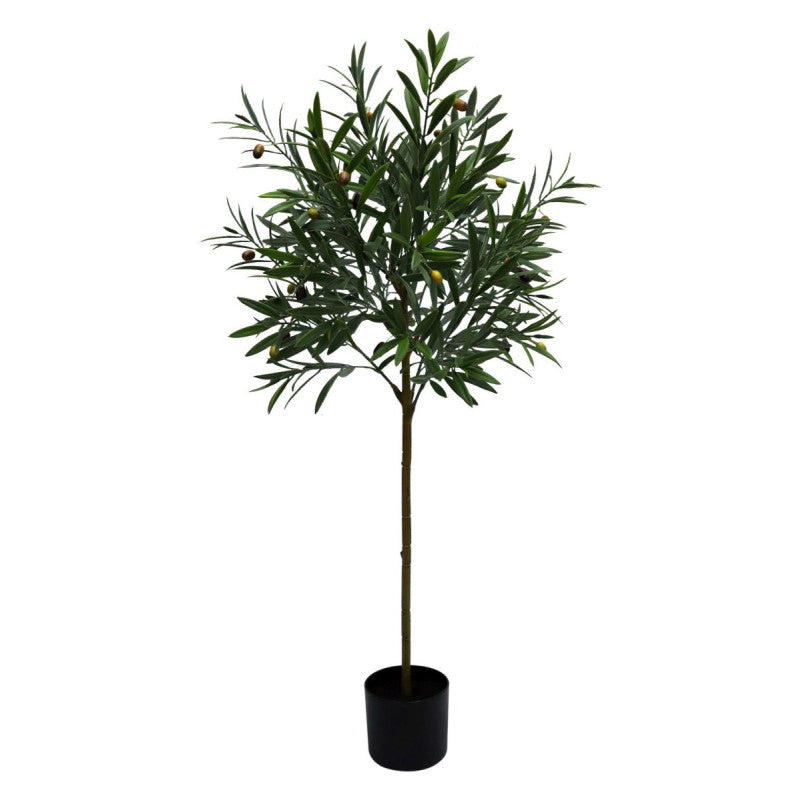 Set di 4 Piante Olivo Sintetico H120cm In Vaso Plastica