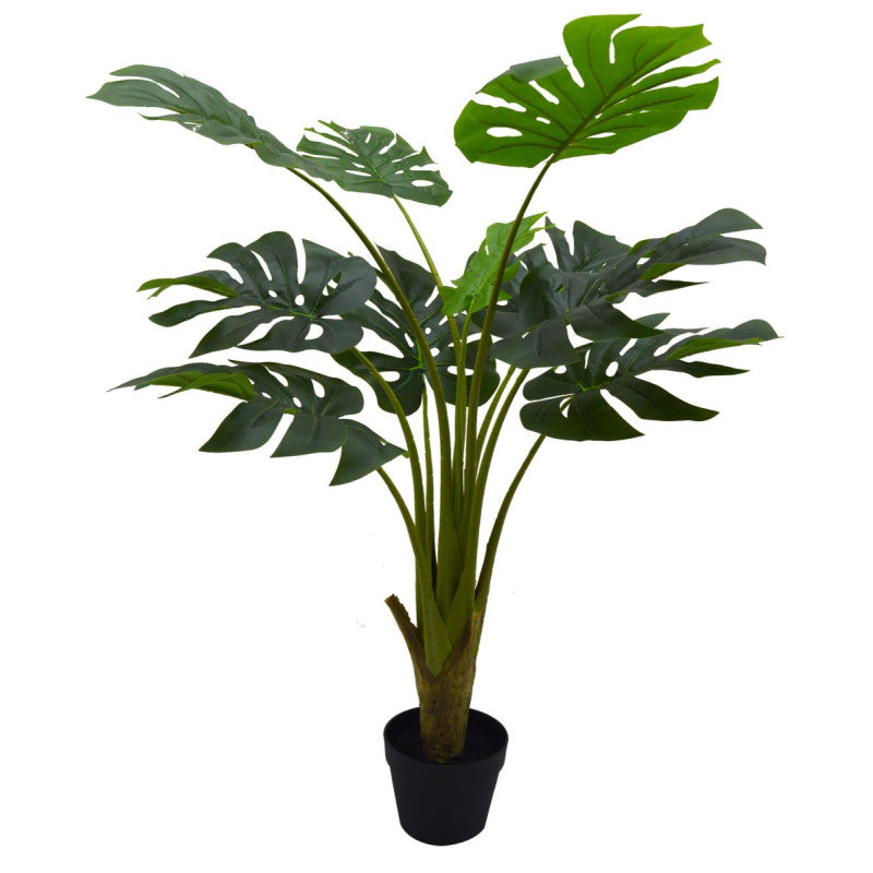 Set di 4 Piante Sintetica Philo Real Touch H90cm Verde In Vaso Plastica