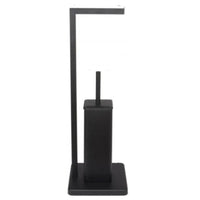 Set di 4 Piantena Portarotolo Musa Nero Con Scopino Wc