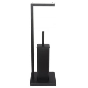 Set di 4 Piantena Portarotolo Musa Nero Con Scopino Wc